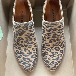 Lucky Brand Leopard Print Slip-On Women’s Ankle Bootie Sz 6